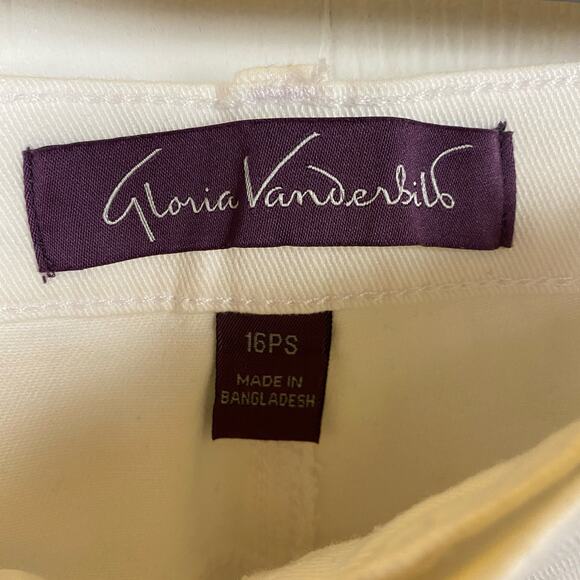 Gloria Vanderbilt Amanda White Slimming Straight Leg Jeans Size 16 Petite NWT - Picture 4 of 7